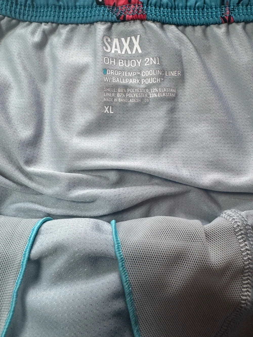 Saxx vibrant teal